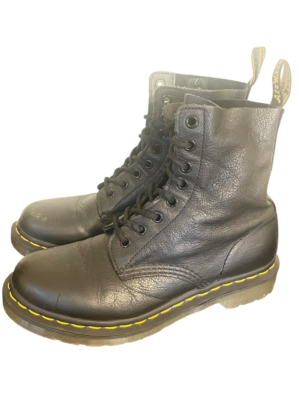 Dr. Martens Black Leather 8-Eye Lace-Up Boots
